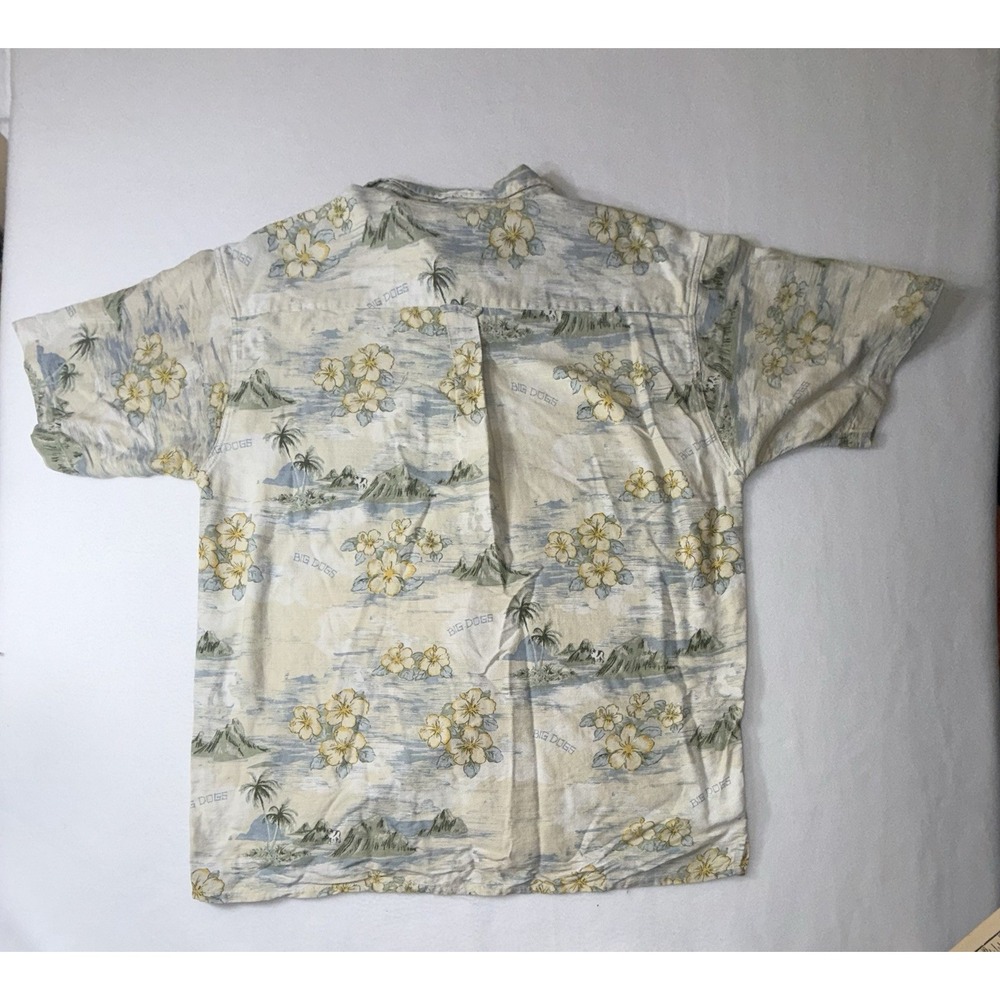 Big Dog Men's Hawaiian Shirt Size Hawaiian 2XL Vintage 90s